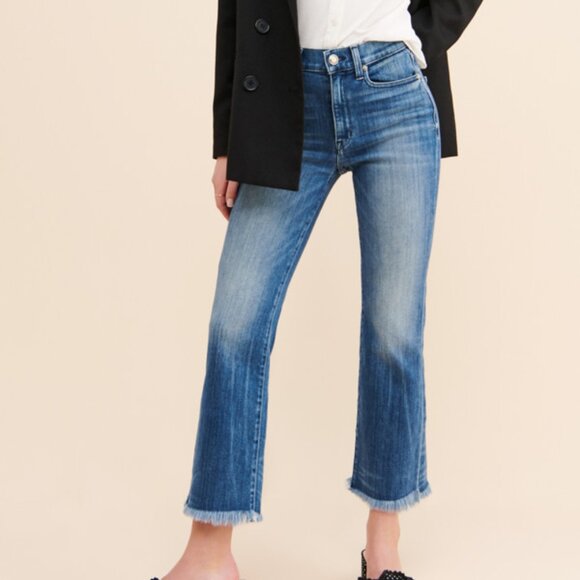 AYR Cotton Blend Bomb Pop High Rise Casual Shabby Chic Straight Leg Ankle Jeans - Picture 10 of 10